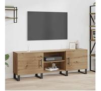 vidaXL Meuble TV Chêne Artisanal 150 x 30 x 50 cm Bois d'ingénierie, Meuble de Salon Moderne, Cabinet Bas élégant, Grand lowboard, Rangement Pratique, Support média avec poignée en Acier