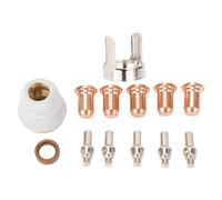 Consommables pour découpeur plasma 13 pièces 1,0 mm pour PT-60 | Kit d'anneaux tourbillonnants de buses d'électrode, en laiton/alliage de zinc/acier inoxydable, pour PT-60//PT-40