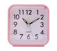 Constprog Réveil, horloge de table sans tic-tac avec aiguille lumineuse et grand écran, réveil de chevet silencieux à piles avec fonction snooze et veilleuse, pour chambre à coucher, bureau (rouge)