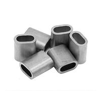 Constrabo® | 50x Ferrules en aluminium 4,0 mm | Ovales manchons de presse en aluminium DIN EN 13411-3 (DIN 3093) | Ferrule de câble d'acier en aluminium, connecteurs pour câbles métalliques, virole