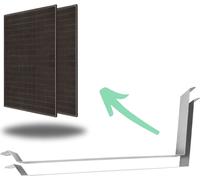 Construction de toit plat Cadre pack de 2 pour 1 installation PV horizontal-2-steun-platdak-horizontaal