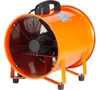 Construction Fan PRO - Ventilateur industriel 367W - 1214 L/s - Avec 10 m de tuyau flexible - Boîtier robuste en acier - IP44 & ATEX