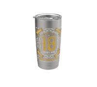 Construit il y a 18 ans, cadeaux drôles de 18e anniversaire pour hommes et femmes Gobelet isotherme en acier inoxydable double paroi