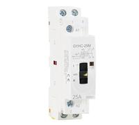 Contacteur 220V,2P 25A 2 NO Contacteur AC Modulaire Contacteur Domestique Manuel Type de Rail DIN Rele 220 V Contacteur CA avec Fonctionnement Manuel