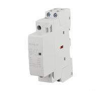 Contacteur 25 A 2 pôles 2 NO AC 230 V Rail Mount Circuit Control pour applications de charge et d'éclairage, boîtier en nylon PA6, environnements sensibles au bruit