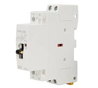 Contacteur AC générique 2P 25 A 220 V 50 Hz à montage sur rail DIN, dispositif de contrôle de circuit domestique avec interrupteur automatique manuel à 4 positions, 2 contacts (2NC)