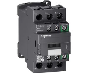 Contacteur de puissance APC Schneider 3 pôles LC1D25BNE 1S+1Ö 11 kW 400 V AC3 25 A 24-60 V CA/CC