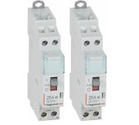 Contacteur de puissance CX³ silencieux bobine 230V~ - 2P 250V~ - 25A - contact 2F - 1 module (Lot de 2)