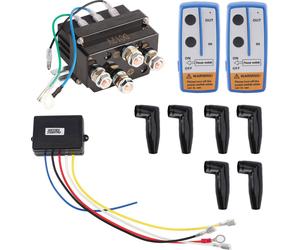 contacteur de relais magnétique de treuil électrique 12 V 400 A avec 6 capuchons de protection pour les véhicules ATV UTV 4X4
