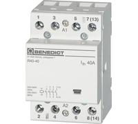 Contacteur d'installation Benedict, 40 A, 220-240 V 50 Hz, 230-264 V 60 Hz, 1 pièce.