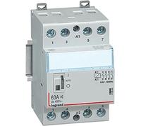 Contacteur d'installation Legrand, 230 V, 63 A, 4S, avec interrupteur manuel, sans bourdonnement, 1 pièce.