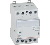 Contacteur d'installation Legrand, 230 V, 63 A, 4S, sans interrupteur manuel, 1 pièce.