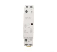 Contacteur domestique 2P 25 A CA 230 V 2NO Rail DIN en alliage argenté 25 A 230 VAC ignifuge silencieux pour protection 25 A 2NO pour domotique pour domotique TÜV Contacteur compact 2P 18 mm largeur