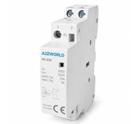 Contacteur modulaire 25 A bobine 24 V AC, 2P 2NO, télérupteur à 1 module barre DIN, IP20, série HC-225-24 V professionnel