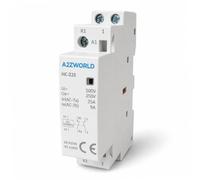 Contacteur modulaire 25 A, bobine 24 V CA, 2P 1 NO + 1 NC, télérupteur à 1 module barre DIN, IP20, série HC-225-24 V professionnel