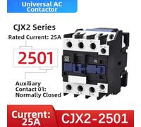 Contacteur Modulaire ABS 220V Montage Rail(CJX2-2501) | Bobine 220V, 3 pôles, 18A, pour fréquence 50/60Hz, commutation , usage industriel