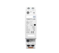 Contacteur modulaire AC domestique TOCT1 2P 16A 20A 25A 220V/230V 50/60Hz, 1 pièce, Rail Din, 2NO ou 1NO 1NC(16A,2NO)