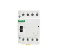 Contacteur modulaire domestique AC HCH8-63M 4P 40A 24V 110V 220V DIN Rail avec interrupteur de commande manuel 4NO 2NO 2NC ou 4NC(4P 63A 4NO AC24V)