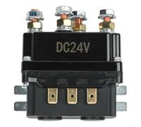 Contacteur pour treuil Électrique 24V Résistance 50mΩ Contacteur(250A 24V) | Acier allié pour robuste, finition noire, résistance intempéries, 12V, 250A max, longue durée