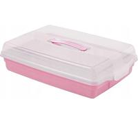 Curver Container à gâteau RETANGLE Grand Rose