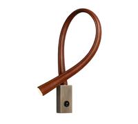 Contardi Flexiled AP Leather L.900 Strahler/Spotleuchte, bronze / cuir cognac, avec interrupteur