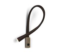 Contardi Flexiled AP Leather L.900 Strahler/Spotleuchte, bronze / cuir marron foncé, avec interrupteur