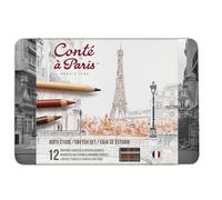 Conté à Paris Boîte Métal 12 Crayons Esquisse Assortis