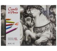 Conte, Paris. Ensemble de 48 crayons de pastel, matériel artistique