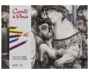 Conte, Paris. Ensemble de 48 crayons de pastel, matériel artistique