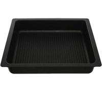 Contenant Gastronorm GN 2/3 avec fond grillé, dimensions 35,4 x 32,5 cm, compatible avec les plaques de cuisson à induction