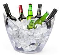Contenant réfrigérant pour glaçons, 8 litres, seau à champagne transparent, en acrylique