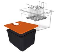 Contenant sous vide avec couvercle et support, 12 litres, pour la cuisson et le stockage