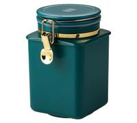 Contenant Verre Style Bocal Stockage Alimentaire Airtight pour Thé Épices Flocons Avoine Pantry Organisé (Blue)