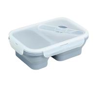 Contenants À Déjeuner Pour Adultes | Bol Pliable Anti-fuite À 2 Compartiments | Récipients De Préparation De Repas De 1 100 Ml Avec Couvercle Et Ustensile | Pour Femme, Homme, Micro-ondes, Lave-vaisse