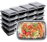 Contenants alimentaires - Rangement des aliments - Planification d'une alimentation saine - Couvercles étanches - 20 pièces de 1000 ml - Transparent