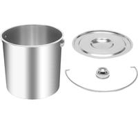 Contenants de stockage - Récipients de cuisine en acier inoxydable - 18 litres - Avec couvercle - Adaptés aux aliments - Réutilisables - Polyvalents