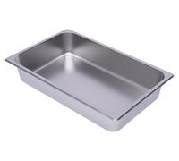 Contenants GN en acier inoxydable - Plats à vapeur profonds pour buffet, lot de 6 - Acier inoxydable 201 - 53x33x10 cm - Pour buffets et services traiteur - Argenté