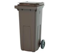 Conteneur 2 roues Korok - biodéchets - 120l sans barre - marron / marron