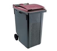 Conteneur 2 roues SULO prise frontale 360 L gris/ rouge