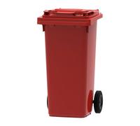 Conteneur à déchets 120 litres tri sélectif 2 roues - rouge