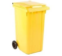 Conteneur à déchets 240 litres tri sélectif 2 roues - jaune