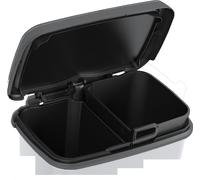 Conteneur à déchets, argenté, compact, pour le recyclage, 12 + 12 litres