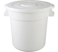 Conteneur à ingrédients professionnel rond blanc - 76 L - Polypropylène76