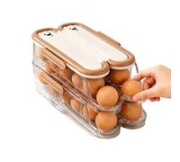 Conteneur à œufs pour réfrigérateur 2 étages empilable transparent | Porte-œufs pour réfrigérateur, restaurant, armoire, comptoir, garde-manger, congélateur