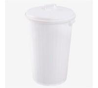 Conteneur alimentaire rond 35 L + couvercle blanc Gilac 1