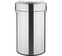 Conteneur Bolero en acier brossé avec couvercle à charnière 70 L