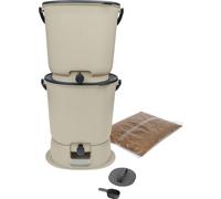 Conteneur de compostage Bokashi Essential, 15,3 litres, lot de 2, couleur crème