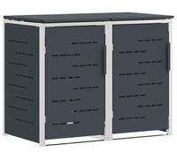 Conteneur de rangement sur roues pour 2 poubelles de 240 litres