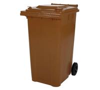 Conteneur de recyclage pour déchets de jardin, capacité 80 litres, couleur marron