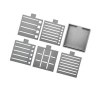 Conteneur de stockage de bloc-notes pour l ' organisation du bureau, porte-notes autocollant Portable avec 5 pochoirs différents, boîte de bloc-notes élégante